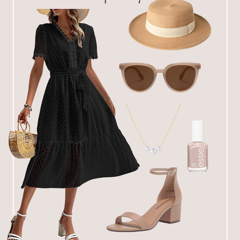 Amazon Outfit // Black Swiss Dot Summer Dress