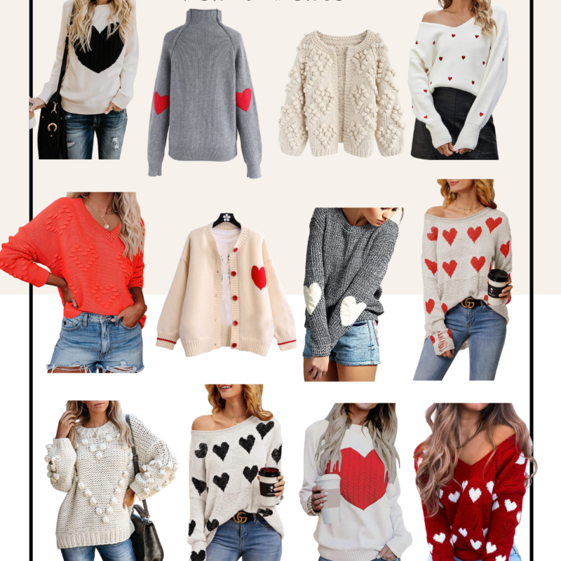 12 Heart Sweaters from Amazon
